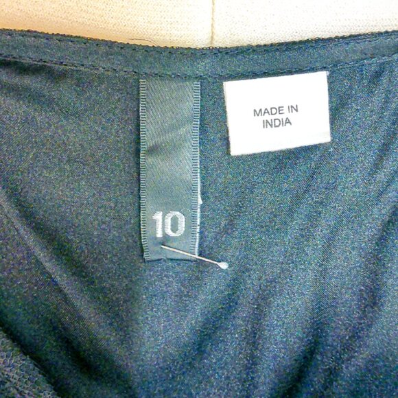 H&M Divided Vintage Black Formal Mesh Strapless Sweetheart Midi Dress - Picture 6 of 6